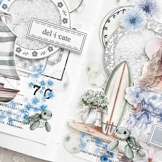 韓國 ggaggong．夏日海灘 霧面PET貼紙包