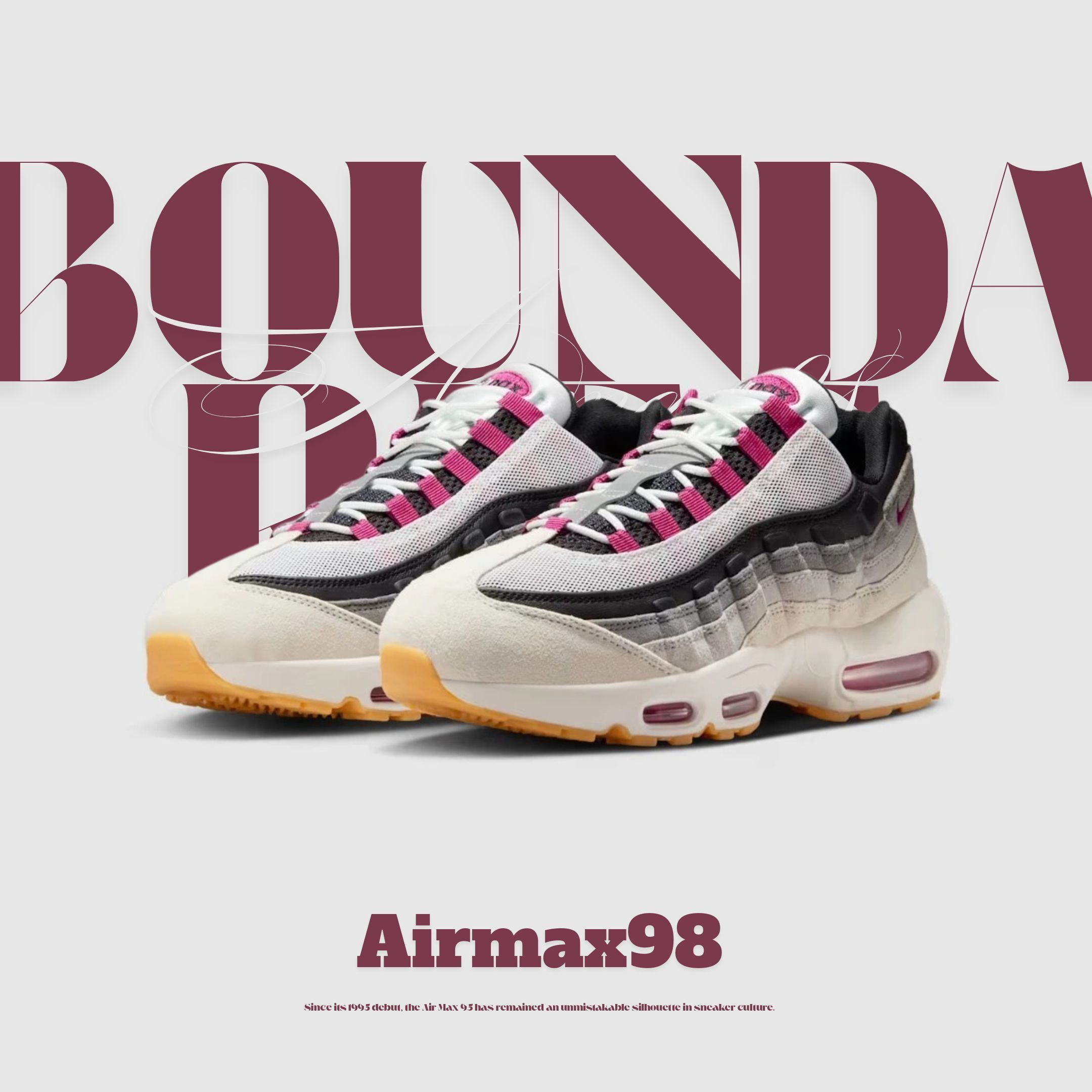 NICEDAY 現貨 Nike Air Max 95 粉紫 紫 黑白 白黑 米色 漸層 雷電將軍 HF7545-100