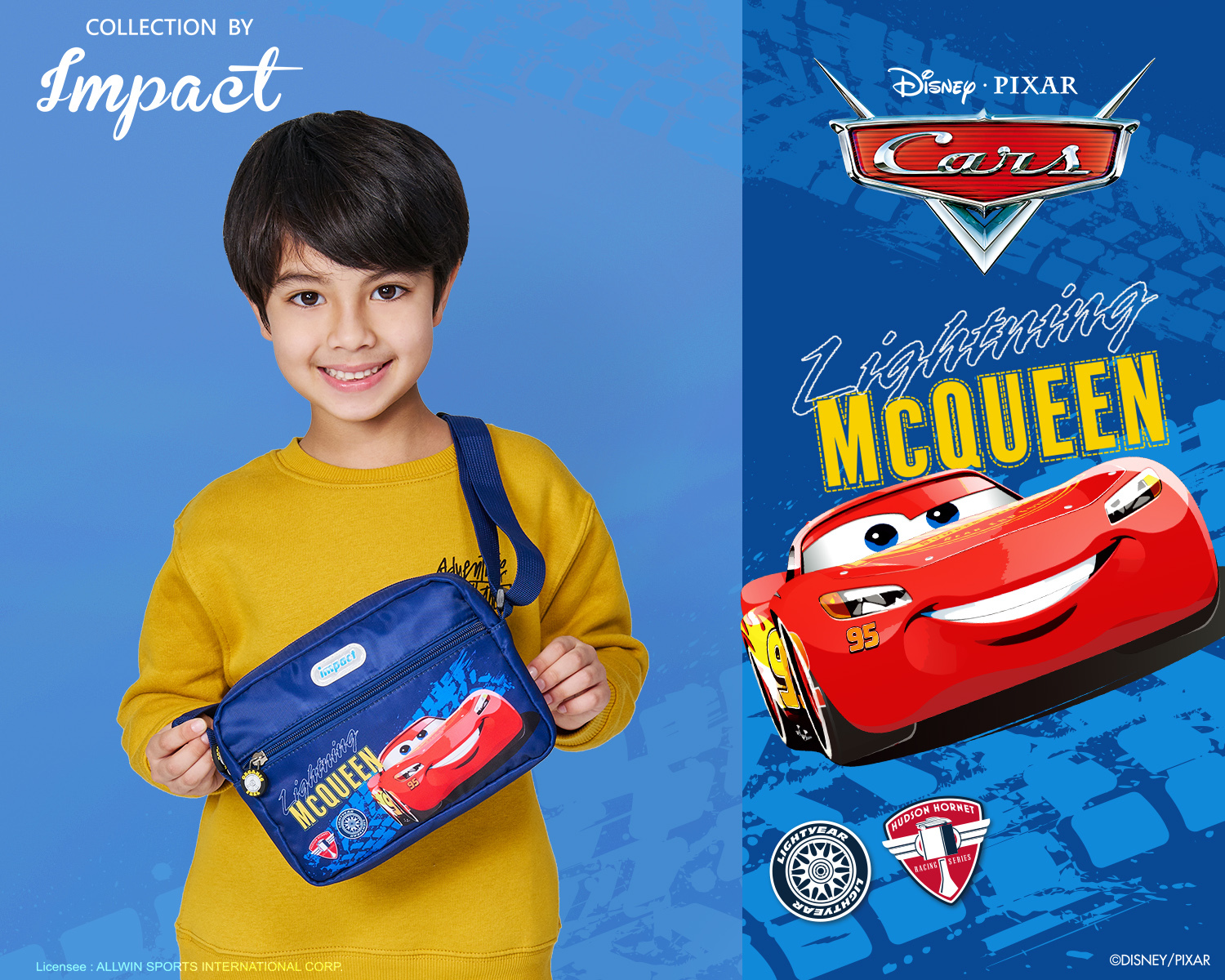 【IMPACT】怡寶 CARS 兒童斜背包 單肩包 側背包(小)-IMQCS003NY