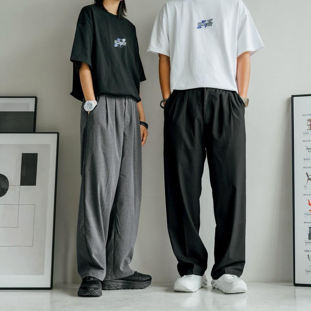 sb6450 寬鬆打折西裝長褲