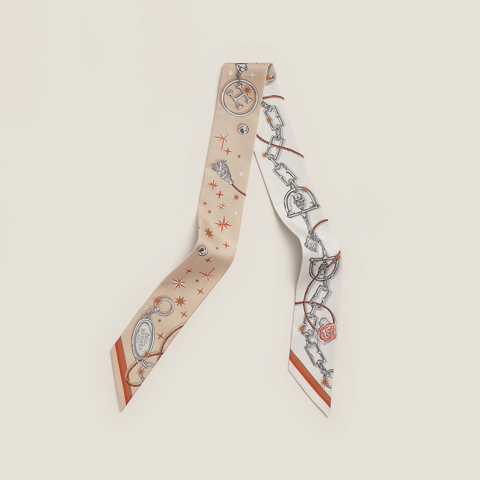 HERMES C'est la Fete Twilly beige rosé / caramel / blanc