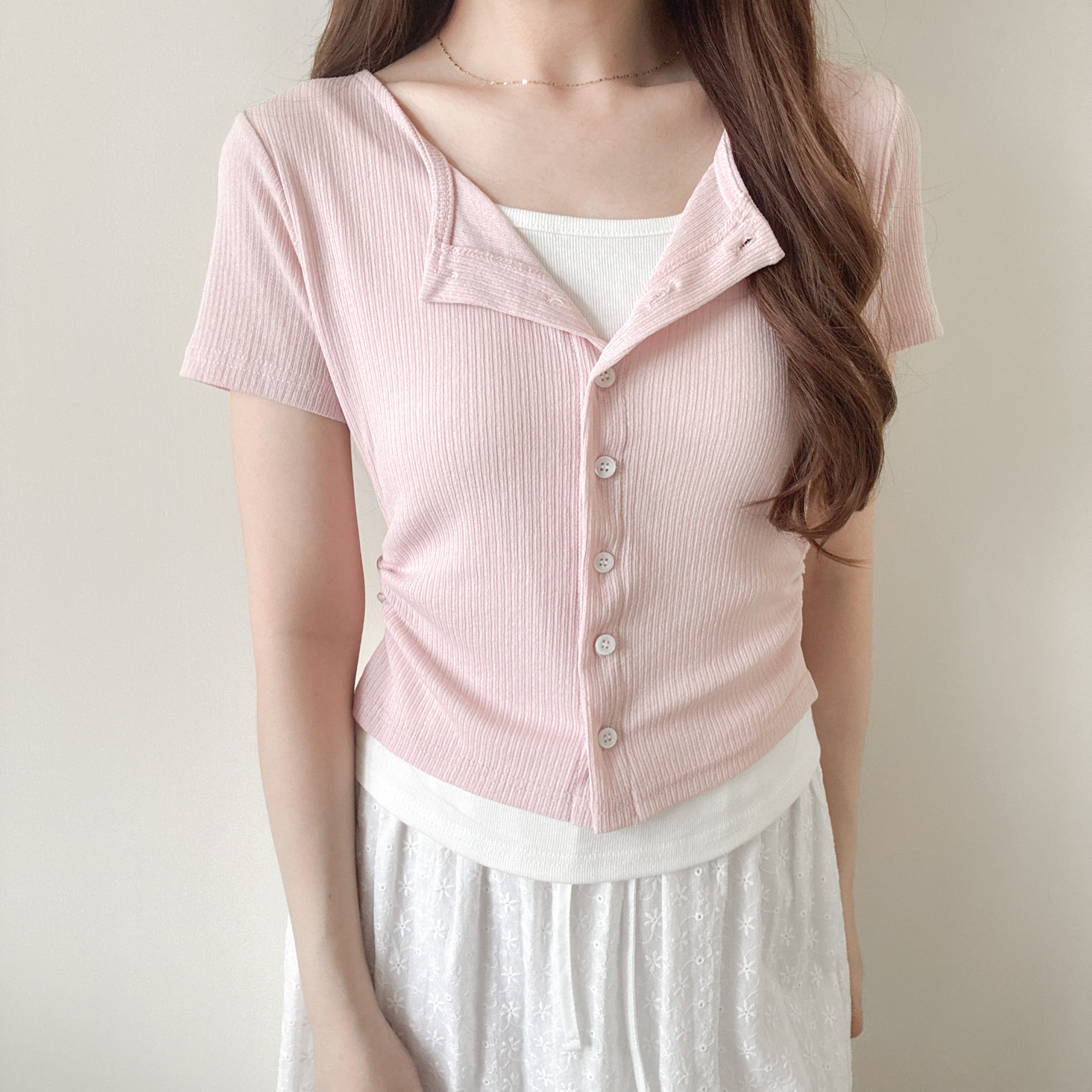 假2件外套背心top