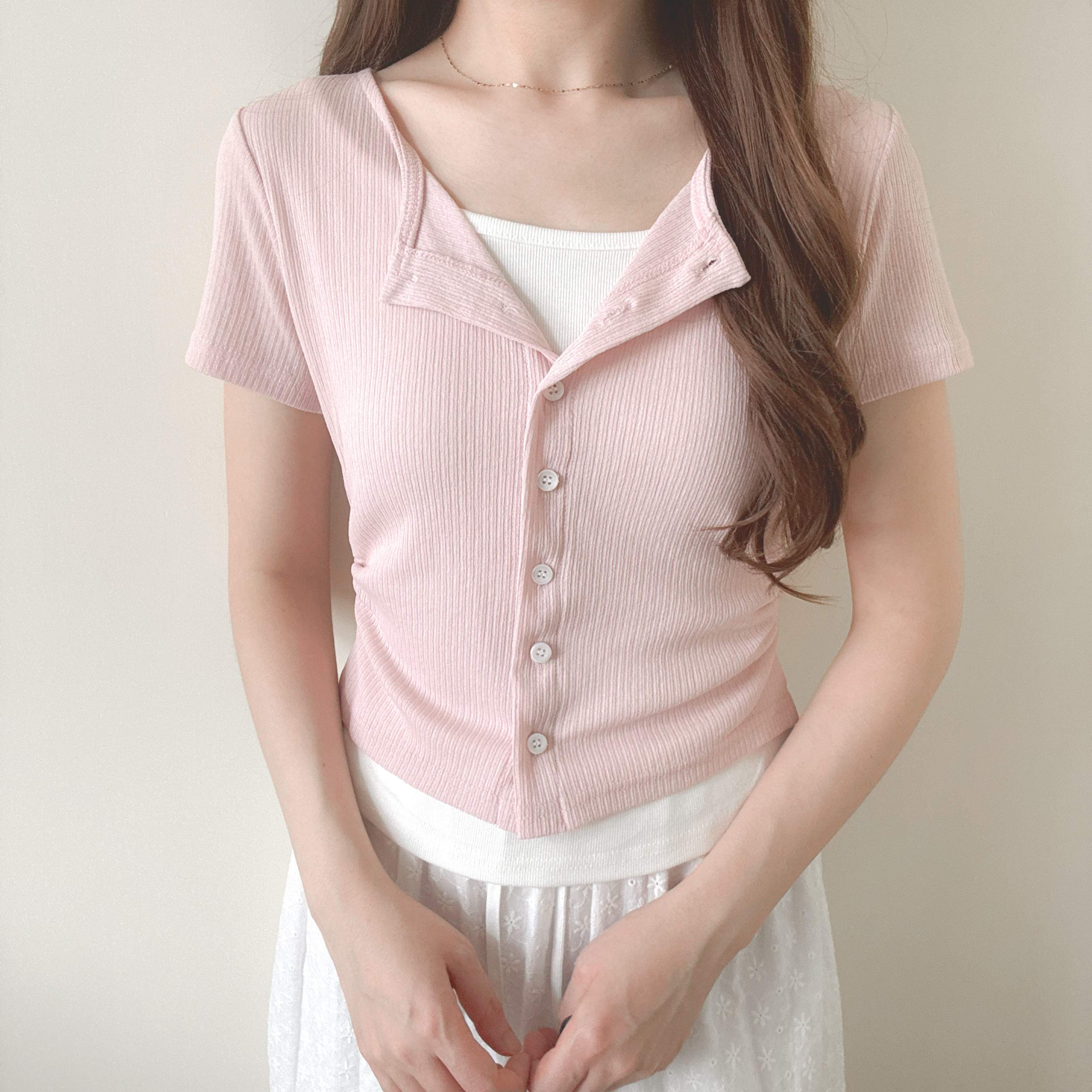 假2件外套背心top