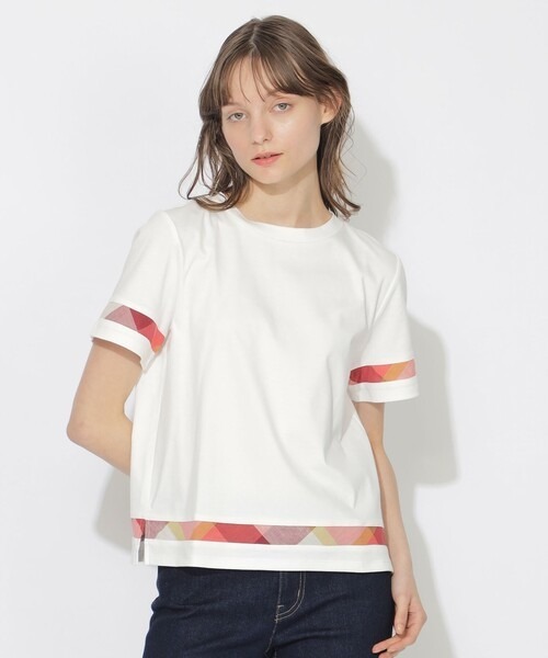 Blue Label Smooth Check Line T-Shirt