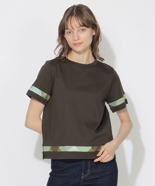 Blue Label Smooth Check Line T-Shirt