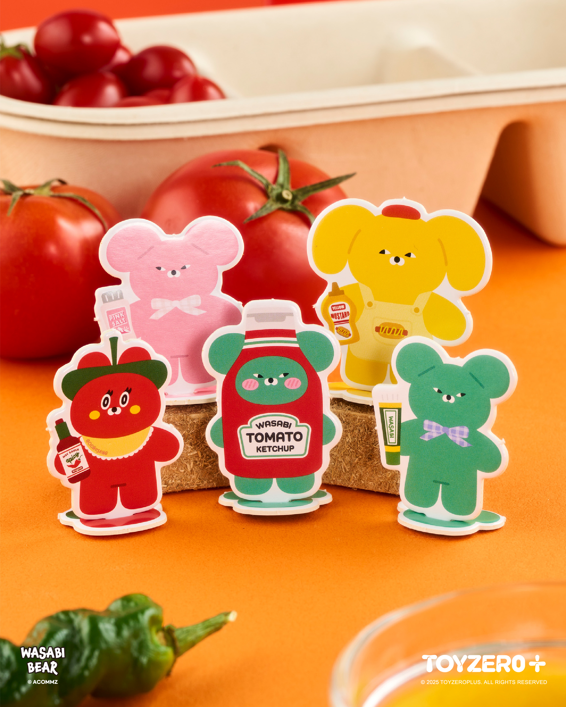Wasabi Bear調味料系列 - 毛絨掛件 (盲盒)