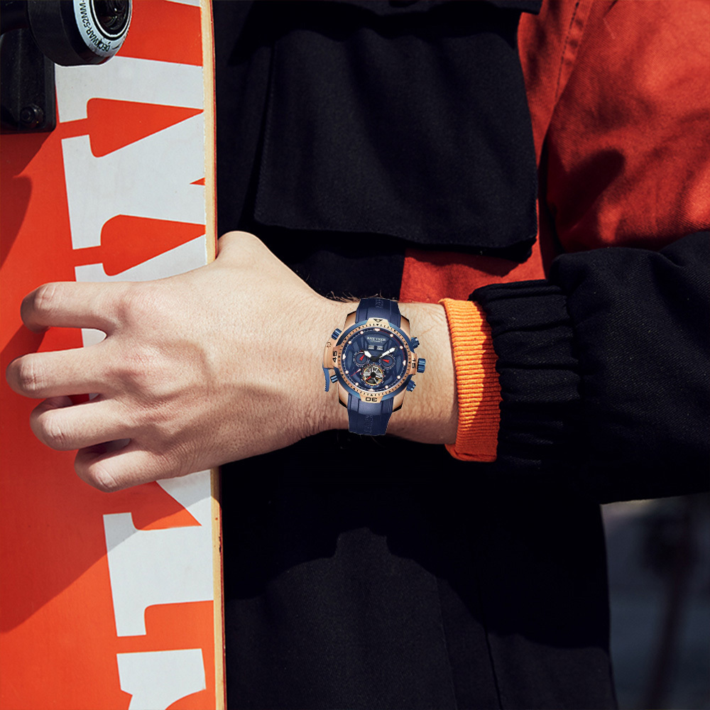 (預購)【Reef Tiger 瑞夫泰格】AuroraTransformer極光變形系列 RGA3532 年份/月份/日期/星期 動力儲存 夜光 機械錶