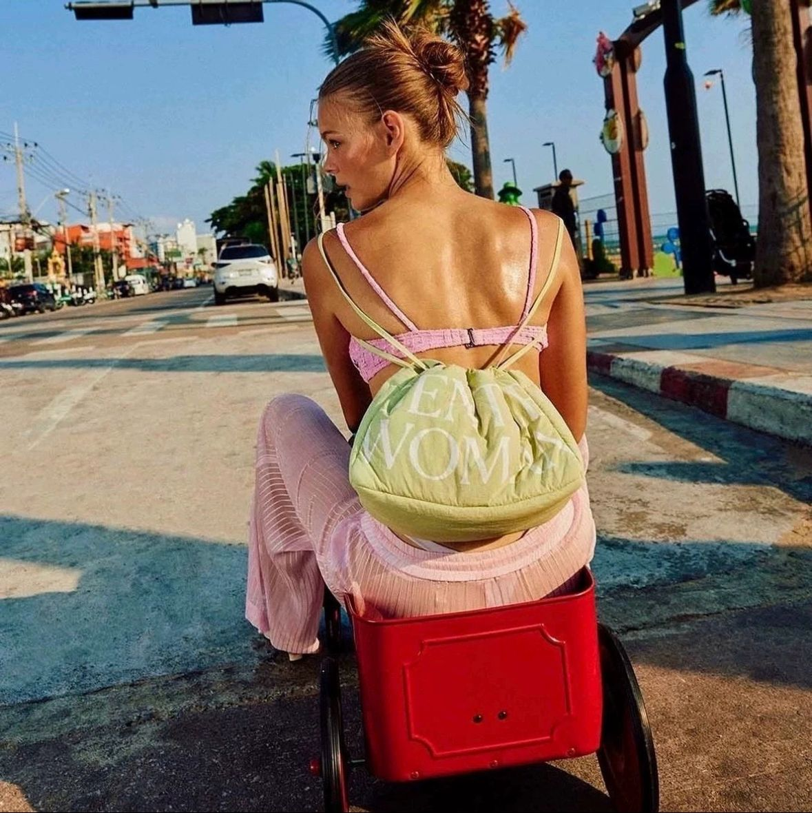 Gentle Woman Dumpling Bag(Green Spinach)