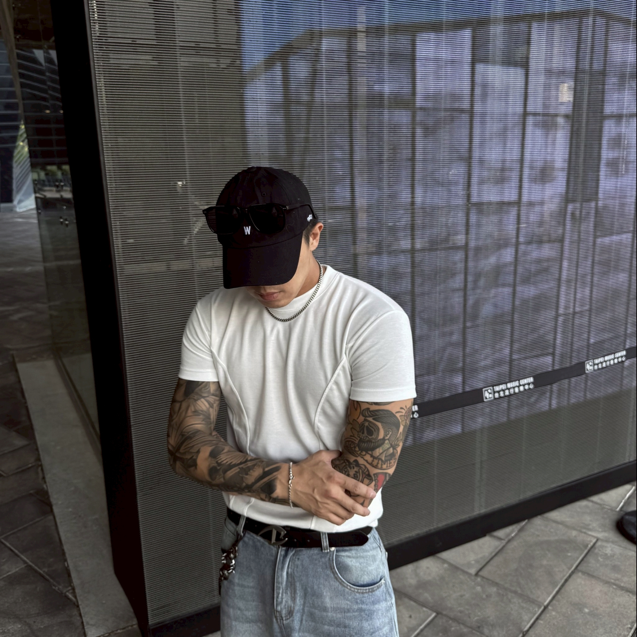 雙車線修身 短袖上衣