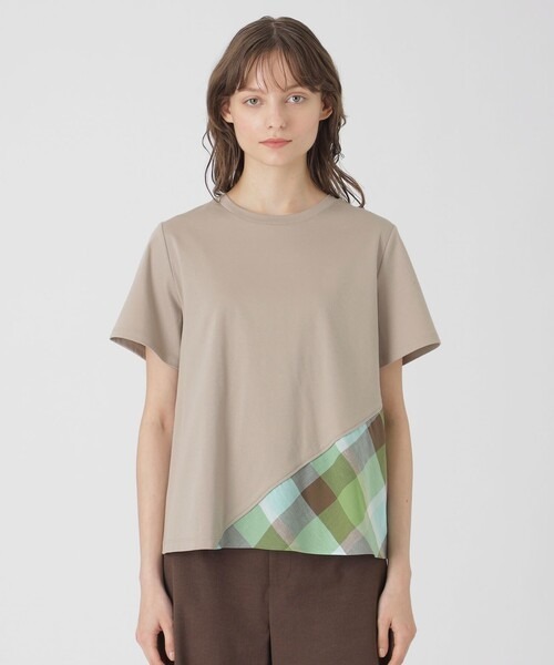 Blue Label Compact Pima Smooth Bias Check T-Shirt