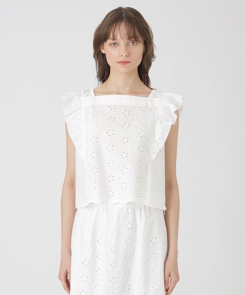 Blue Label Chambray lace blouse