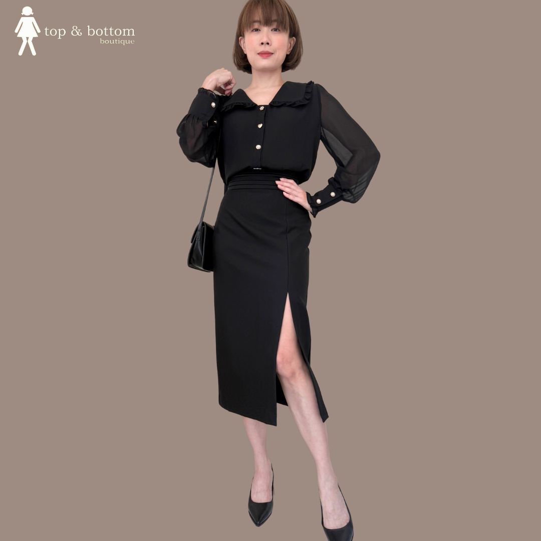 CHIFFON LONG SLEEVE BLOUSE