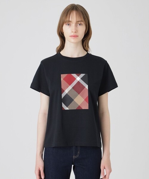 Blue Label Check Print T-shirt