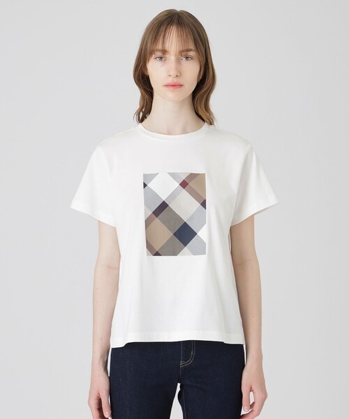 Blue Label Check Print T-shirt