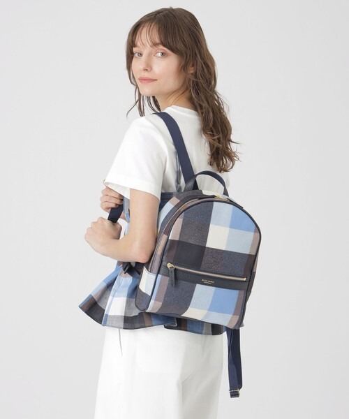 Blue Label Check PVC Backpack