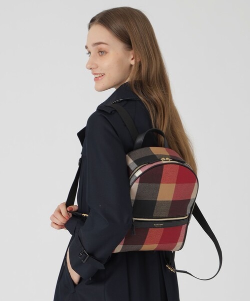 Blue Label Check PVC Backpack
