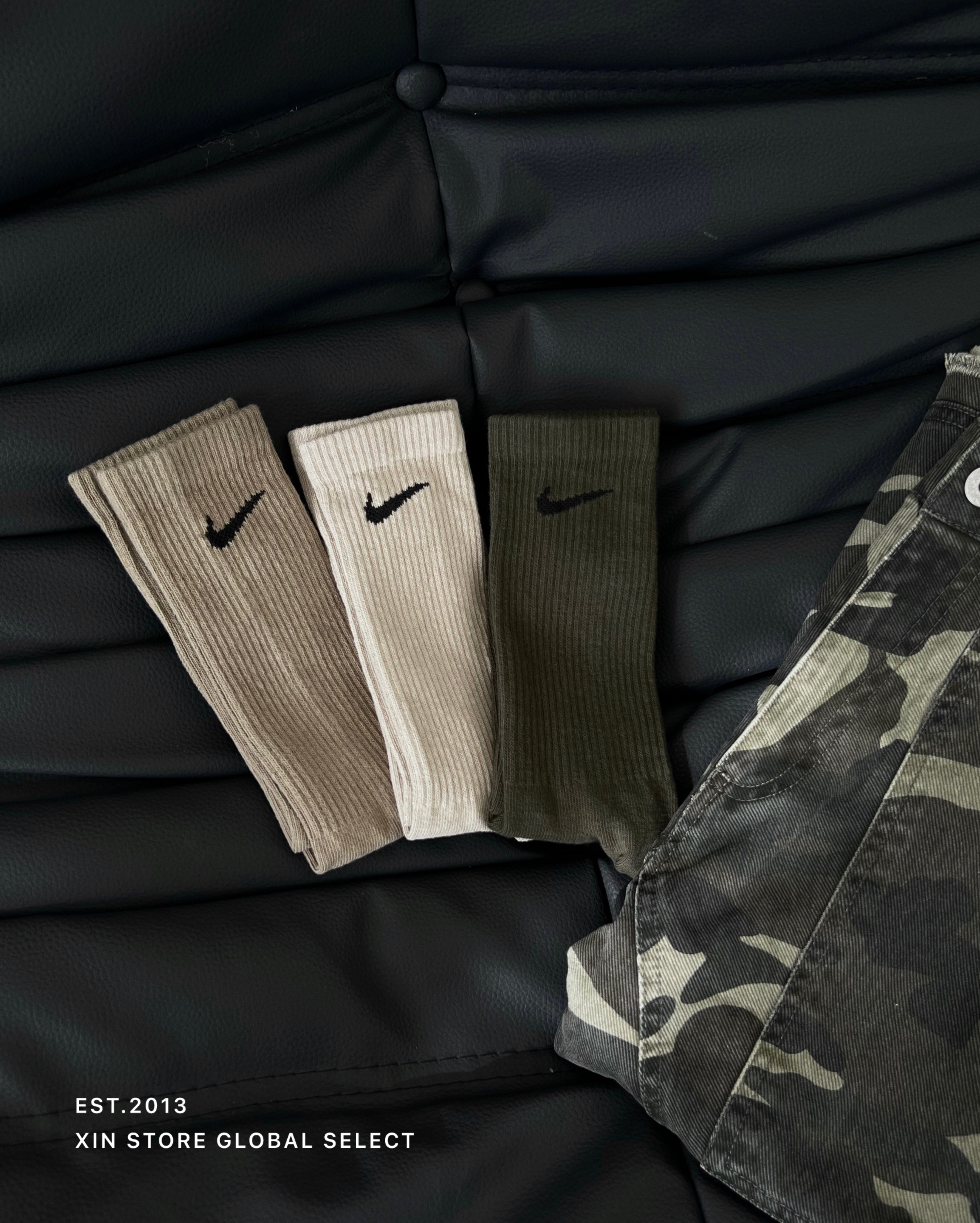 Nike Everyday Plus Socks 長襪 襪子 三雙一組 奶茶 卡其 軍綠