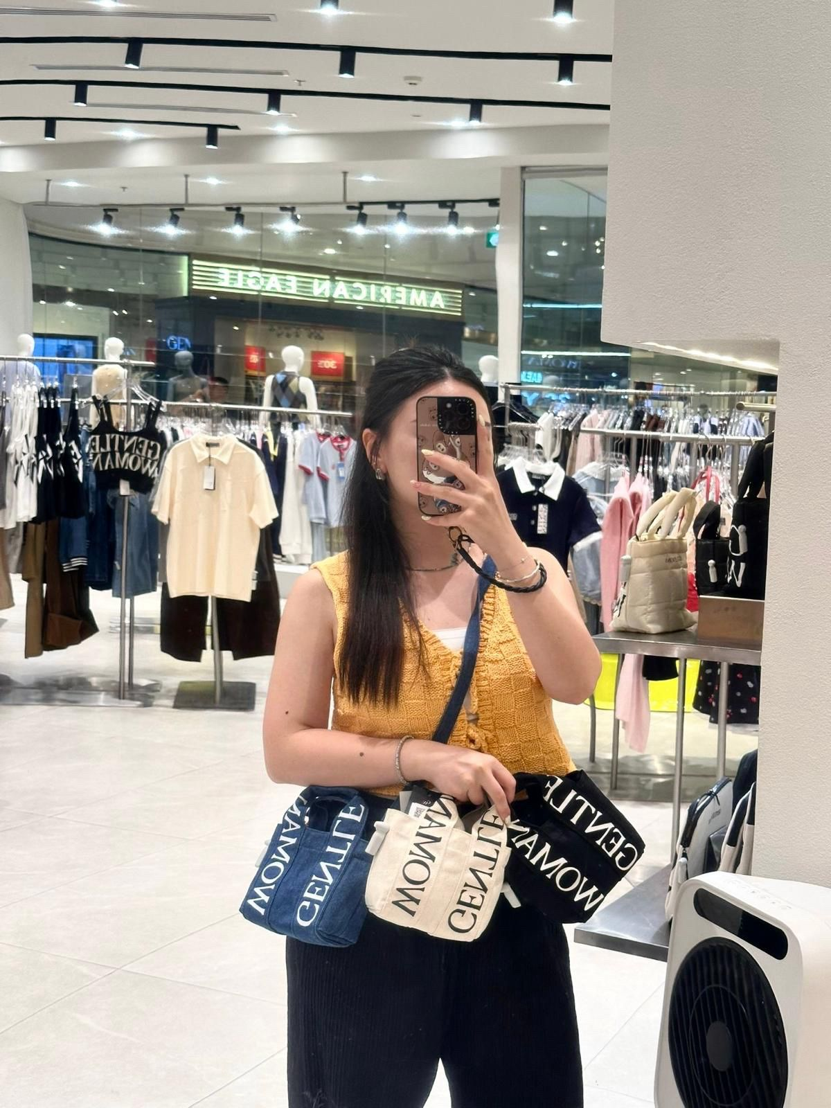 Gentle Woman Logo Strap Micro Tote Bag(Denim)