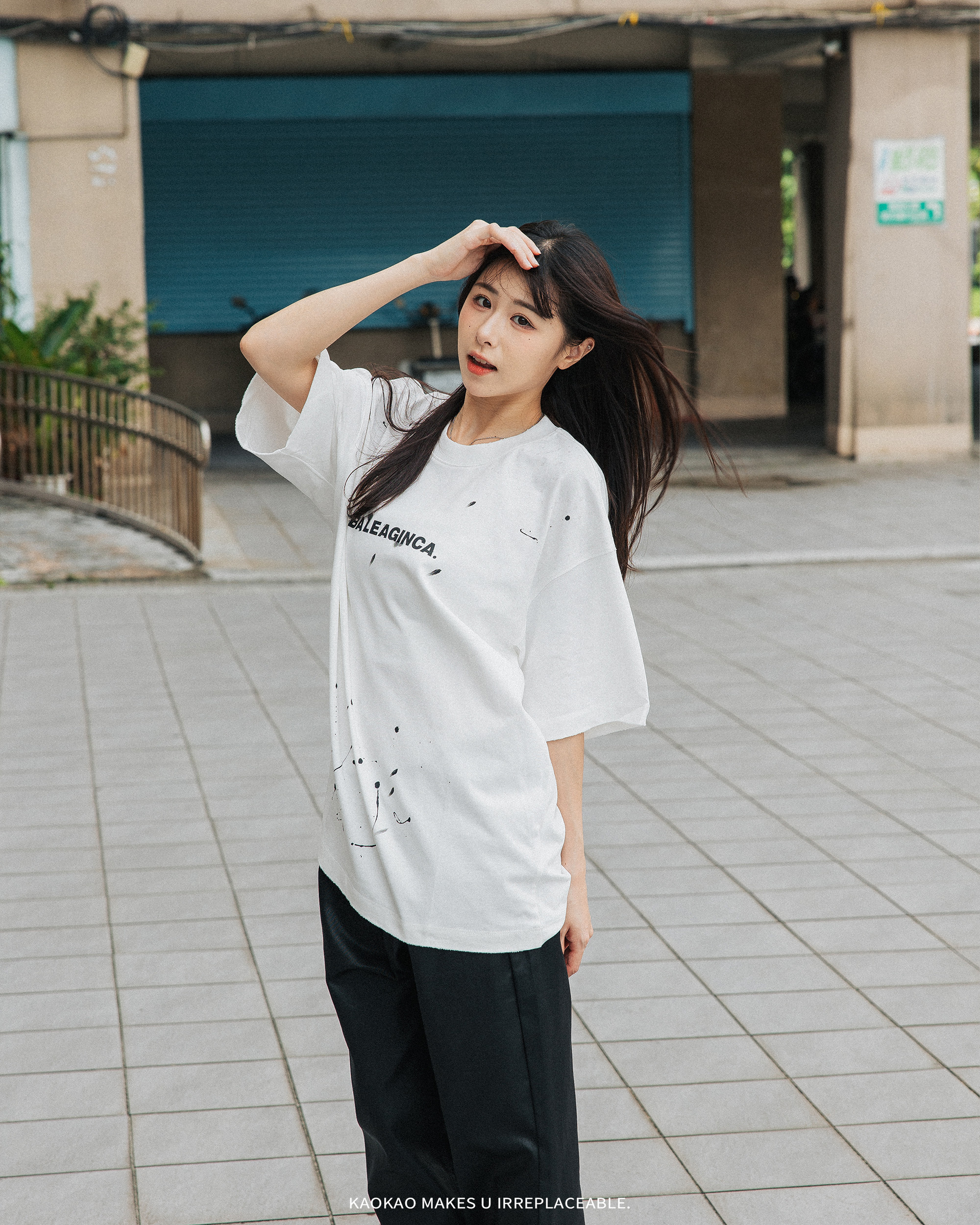 JIA MENG 潑墨 惡搞巴黎 印花短t