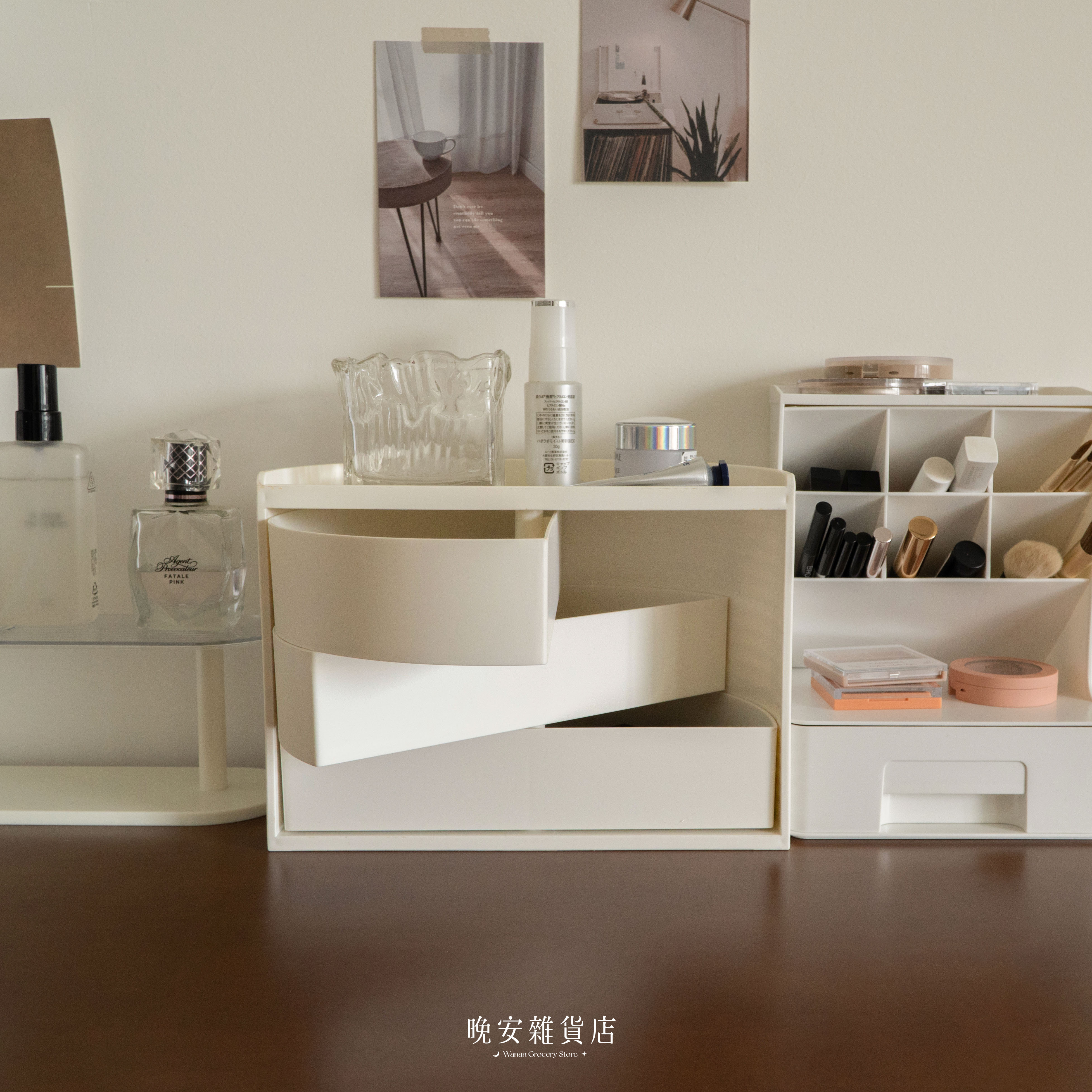 【質感收納】半圓旋轉收納盒