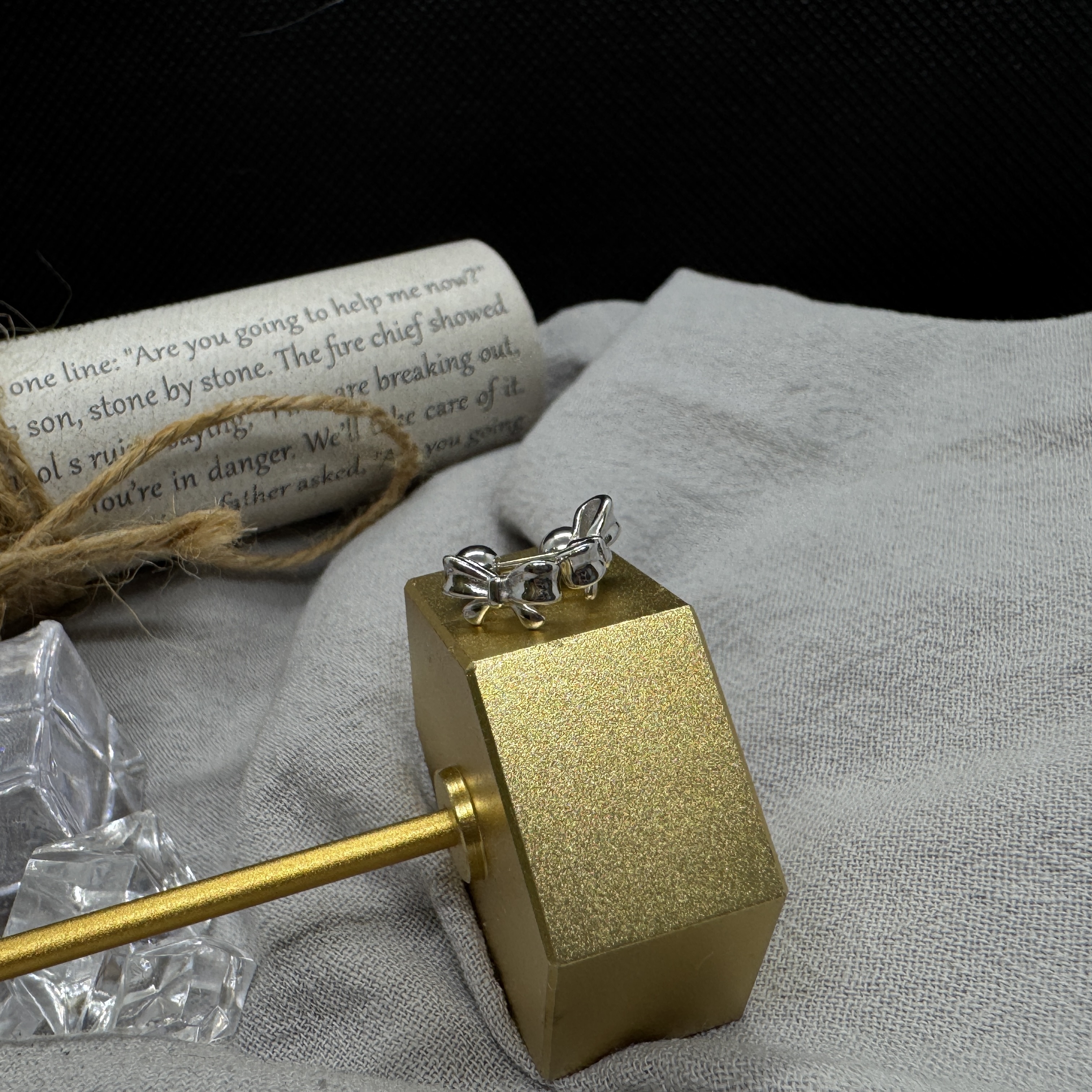 蝴蝶結序語 - 轉珠耳環