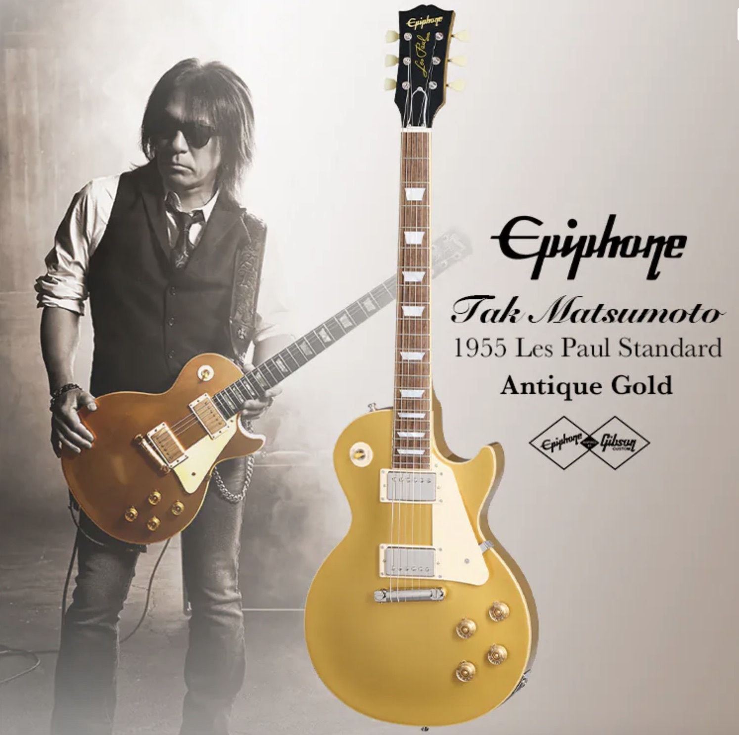 Epiphone 2024松本孝弘簽名款 Epiphone Tak Matsumoto 1955 Les Paul™ Standard 電吉他 — 三峽吉他 / Bass
