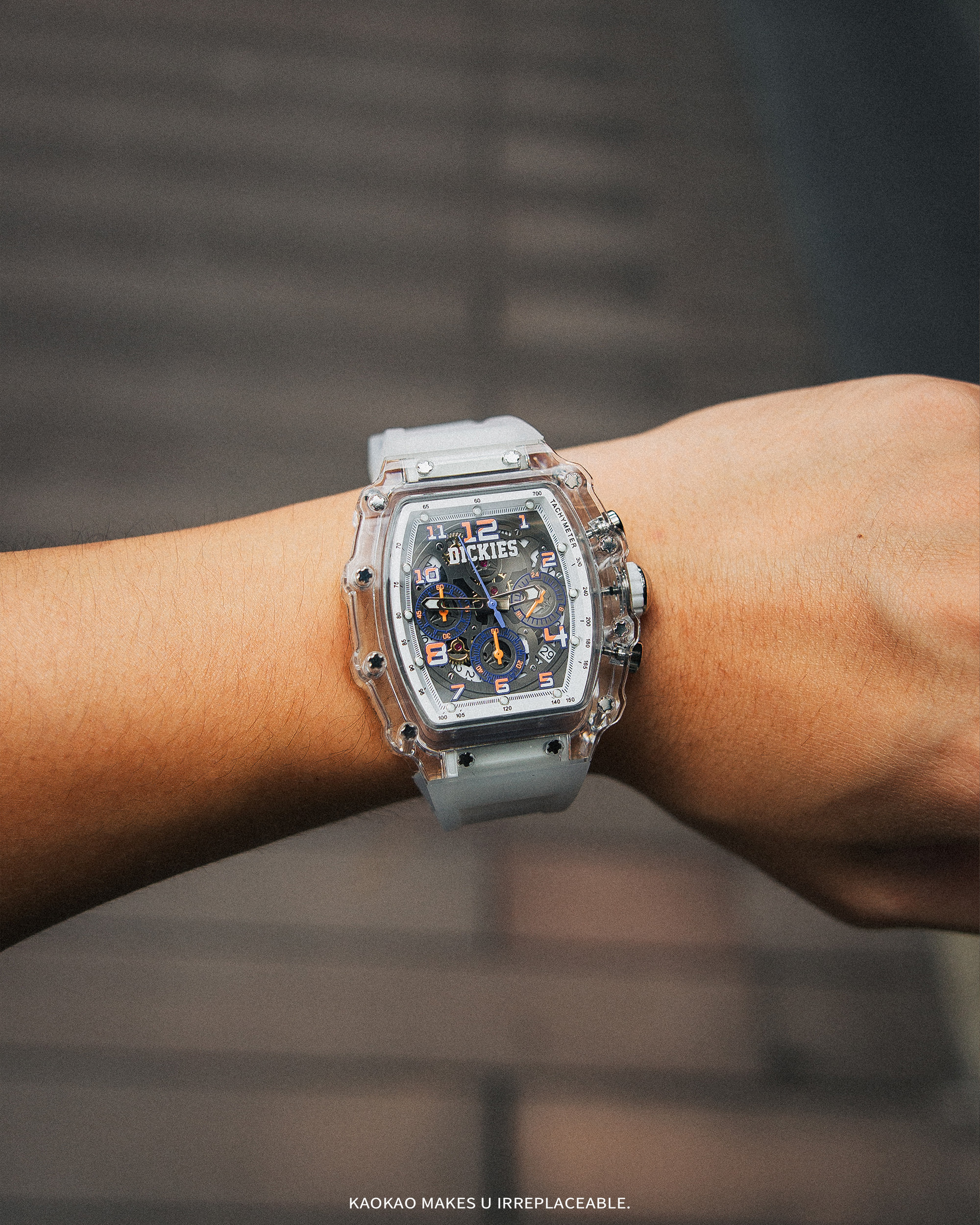 預購DICKIES 銀河系列 透明殼 防水 石英機芯 手錶 三眼腕錶【CL-590】