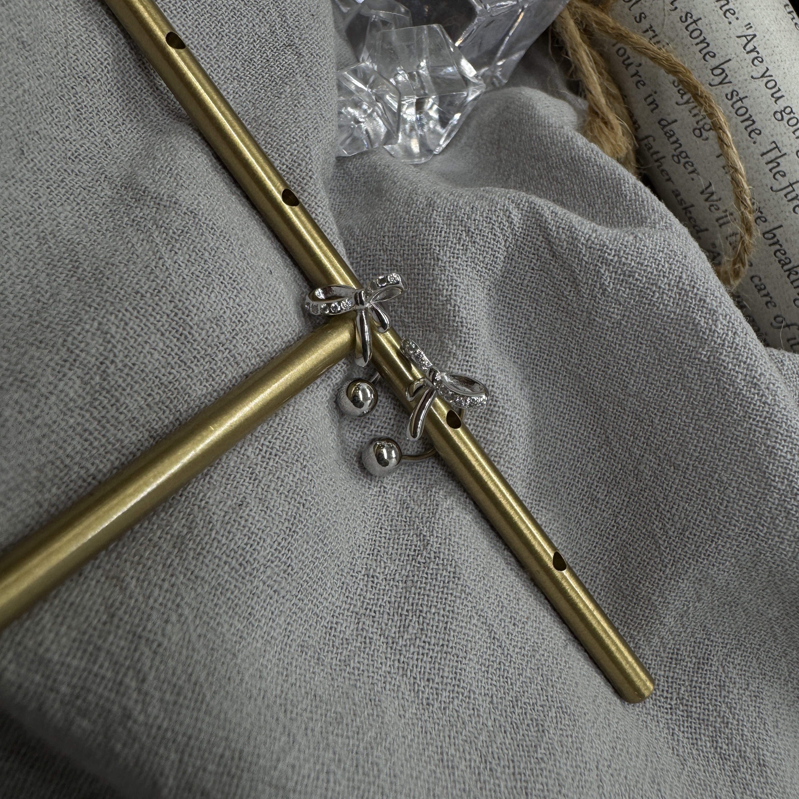 閃結環扣 - 轉珠耳環