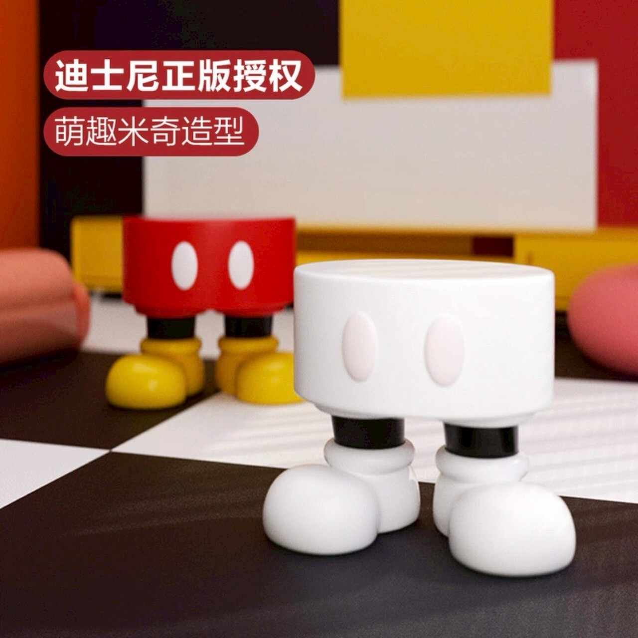 上海代購 ❘ SUNDAY HOME 迪士尼 米奇 Mickey 復古黑白色 立體 造型 小矮凳  椅子 - 正版授權