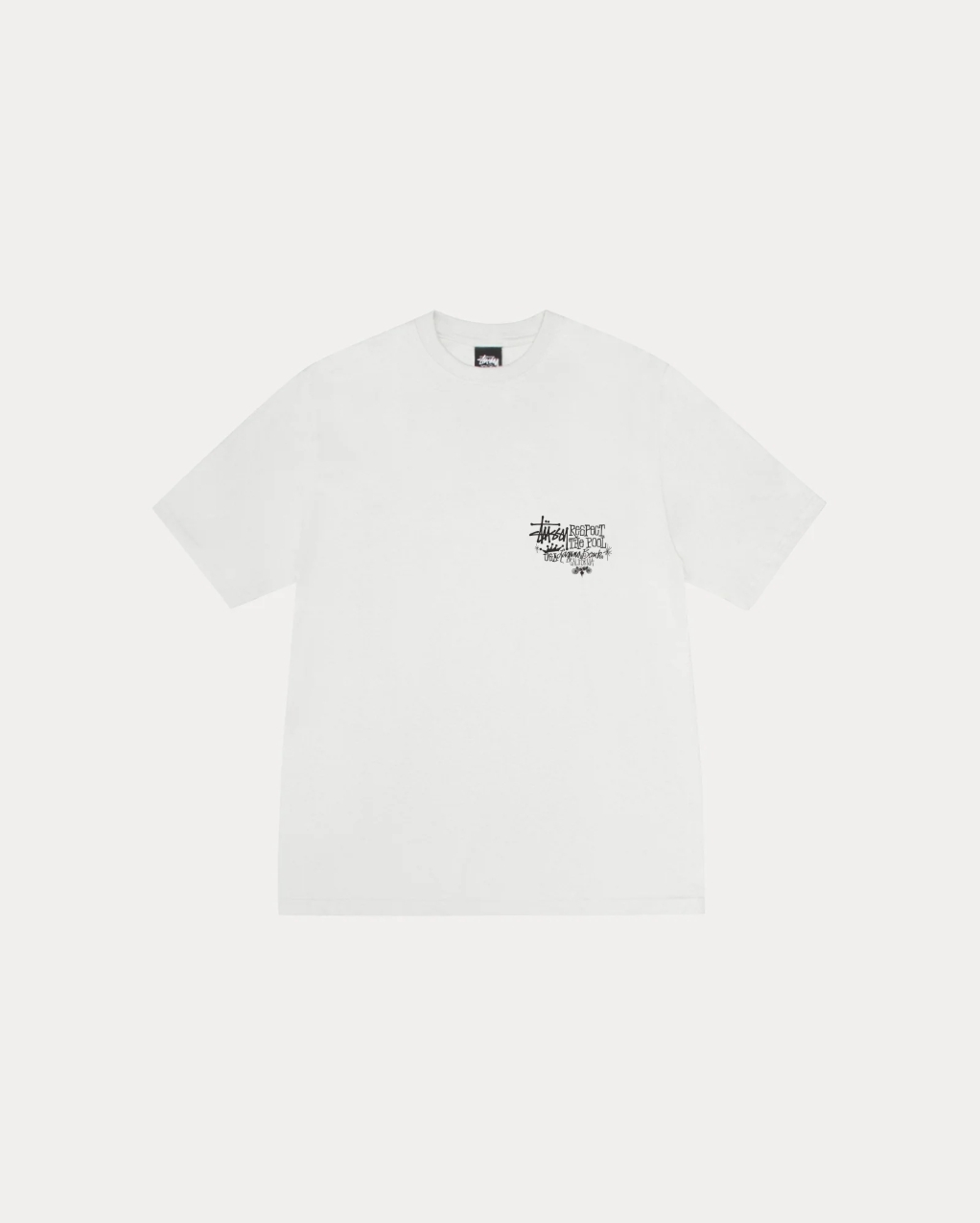 <現貨> STUSSY Stüssy RESPECT THE POOL TEE PIGMENT DYED 皇冠塗鴉字體短T 1905152BK黑/WH白