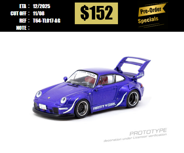 PO-$152 * TARMAC * 1:64 RWB 993 ARMY GIRL [OD30/07]