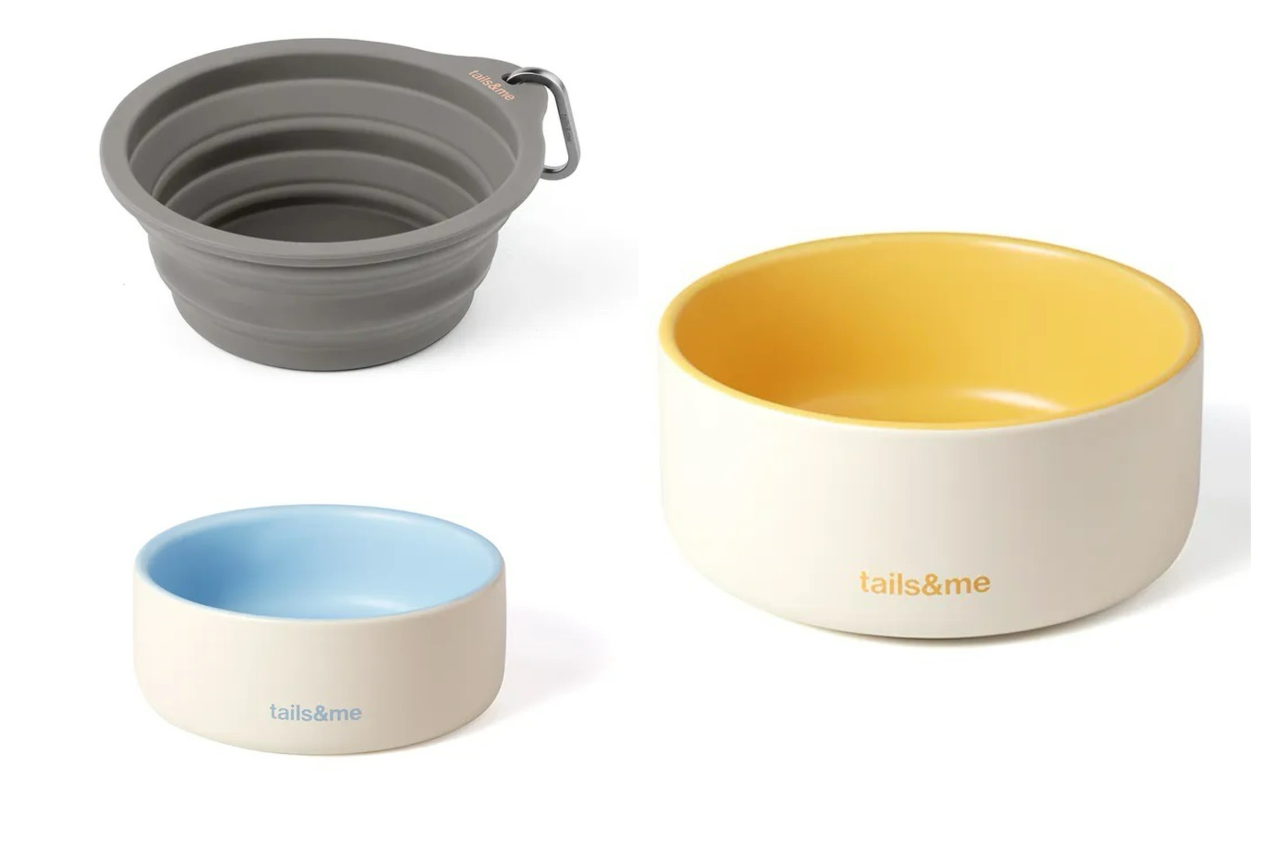 尾巴與我 Everyday寵物釉彩陶瓷碗 寵物外出摺疊碗