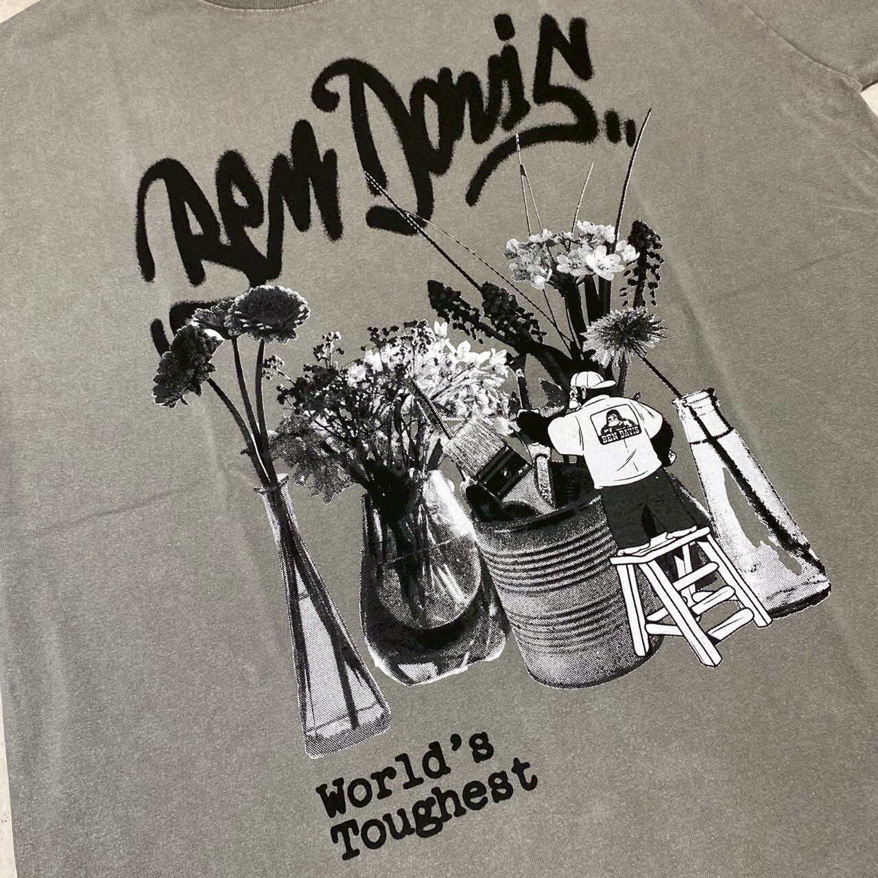 Ben davis 水洗花瓶印花短Tee C-25580061