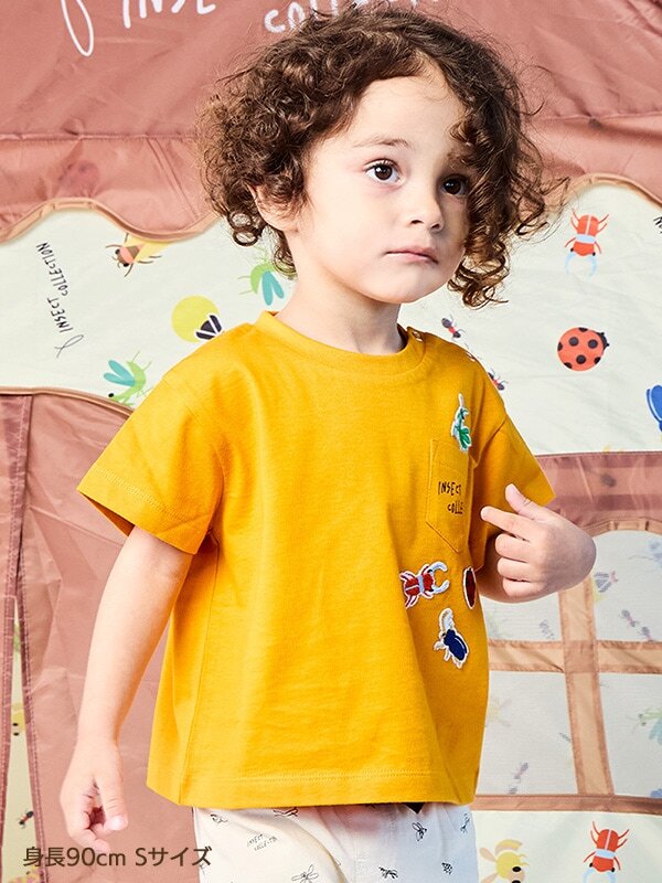 日本 INSECT MARKET 蟲蟲從神秘口袋飛出來 有機棉短袖上衣 (120-150) 01791