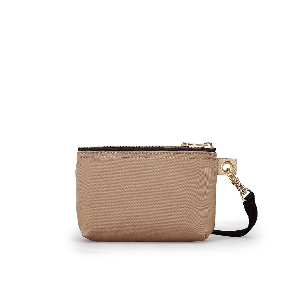 Soldier 實用拉鍊化妝包/零錢包-摩卡慕斯