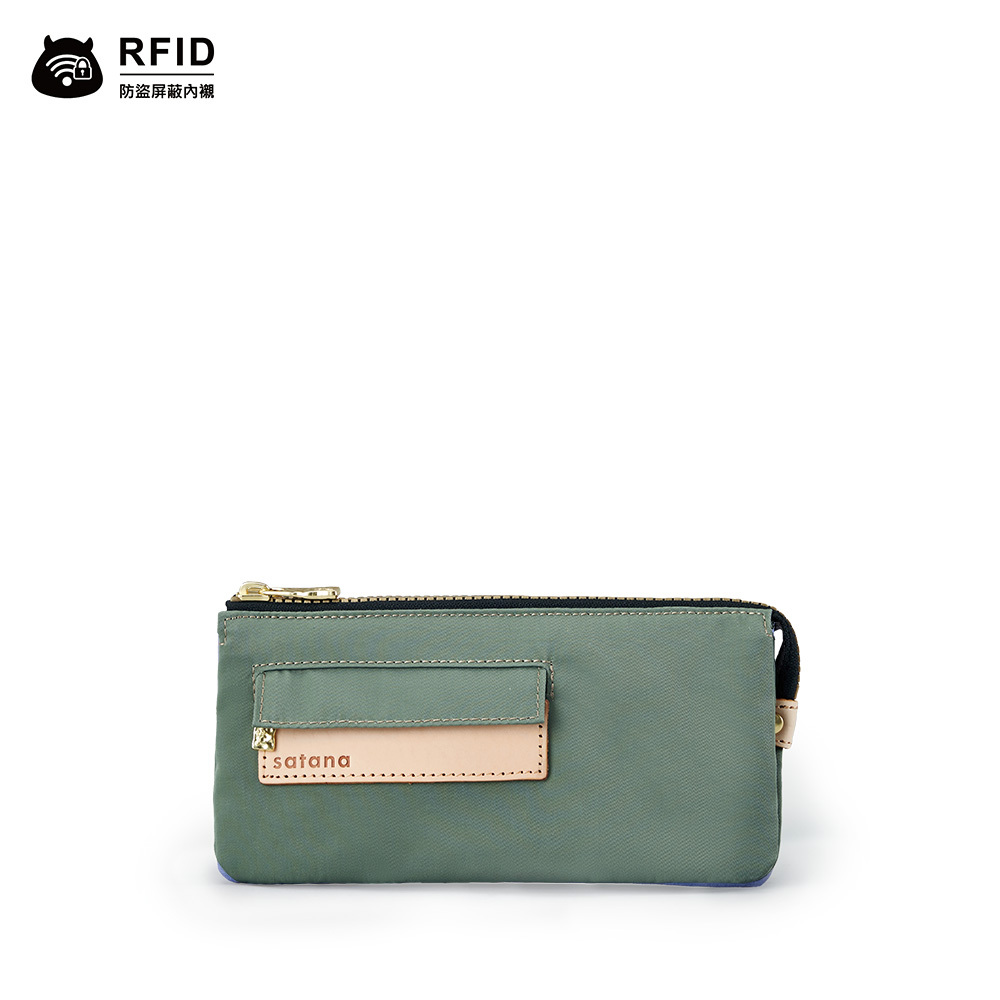 Soldier 多夾層拉鍊長夾-抹茶拿鐵