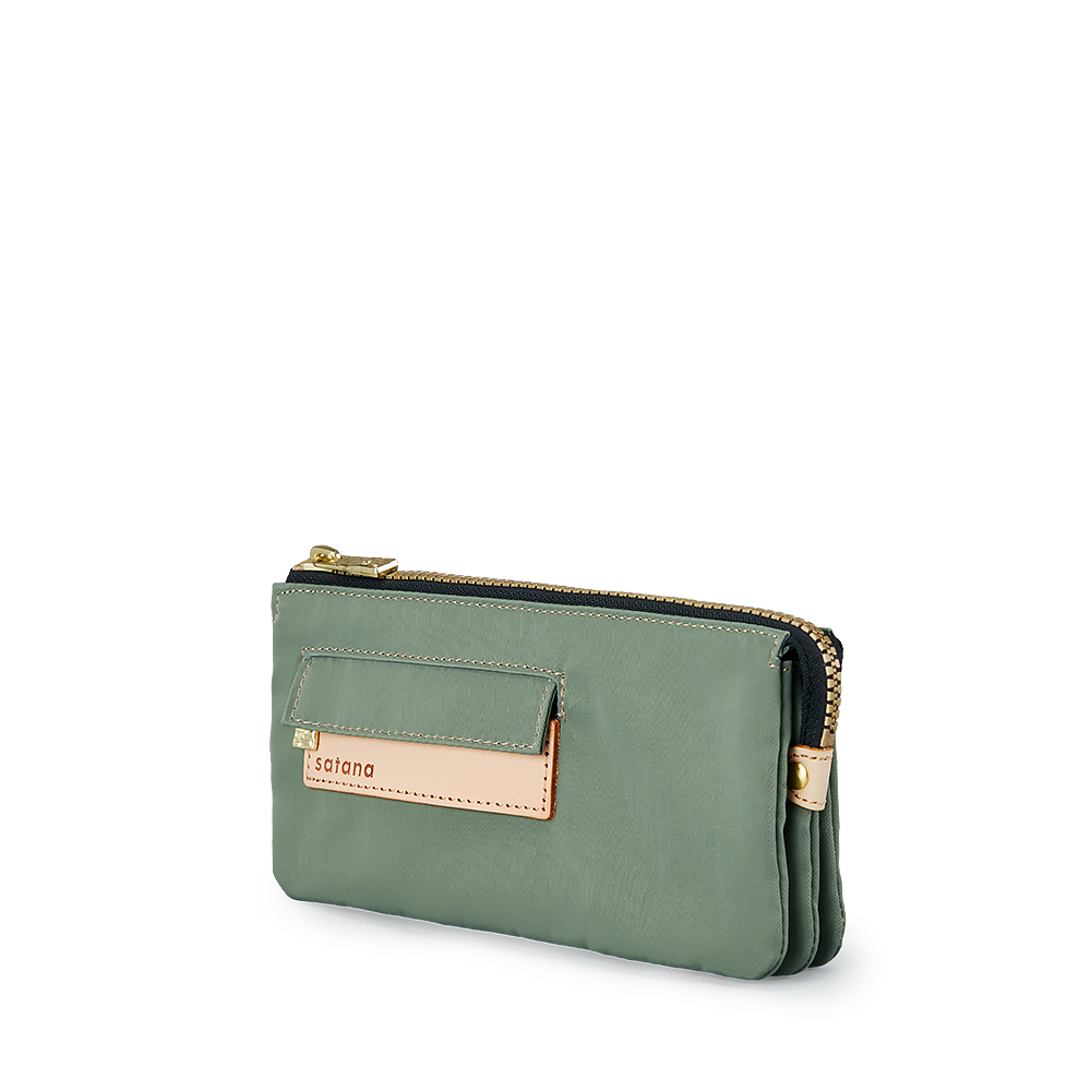 Soldier 多夾層拉鍊長夾-抹茶拿鐵