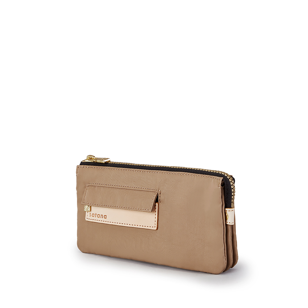 Soldier 多夾層拉鍊長夾-摩卡慕斯