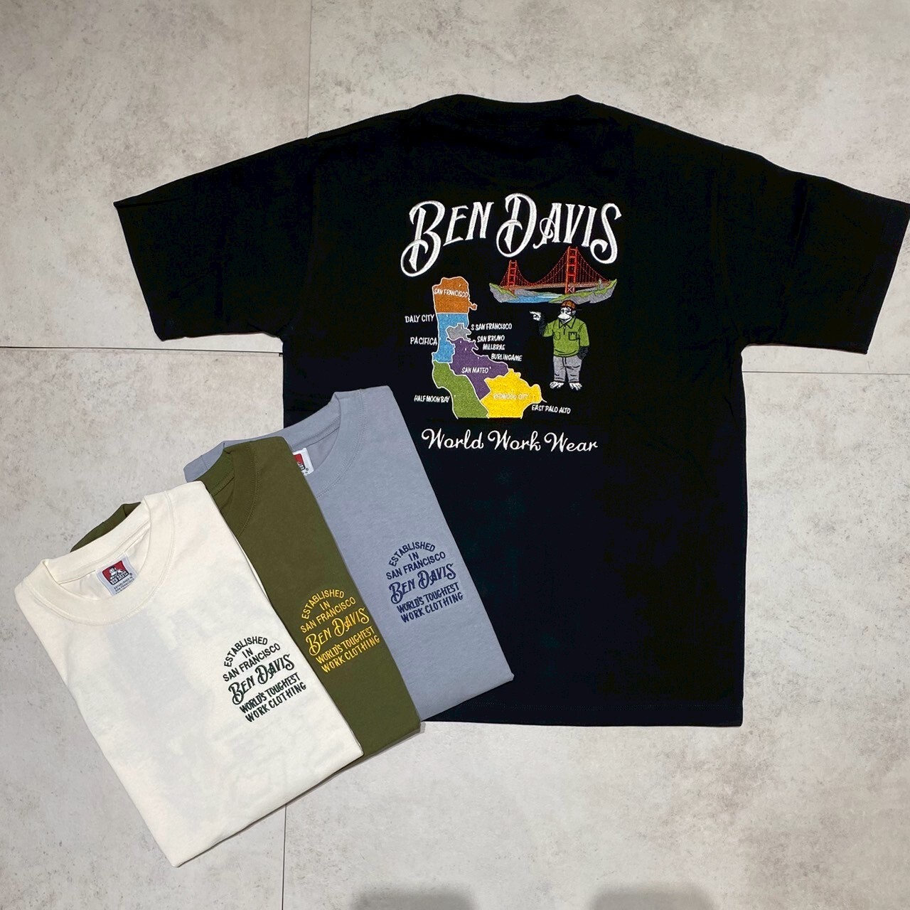 Ben davis 猿人地圖吊橋刺繡短Tee C-25580062