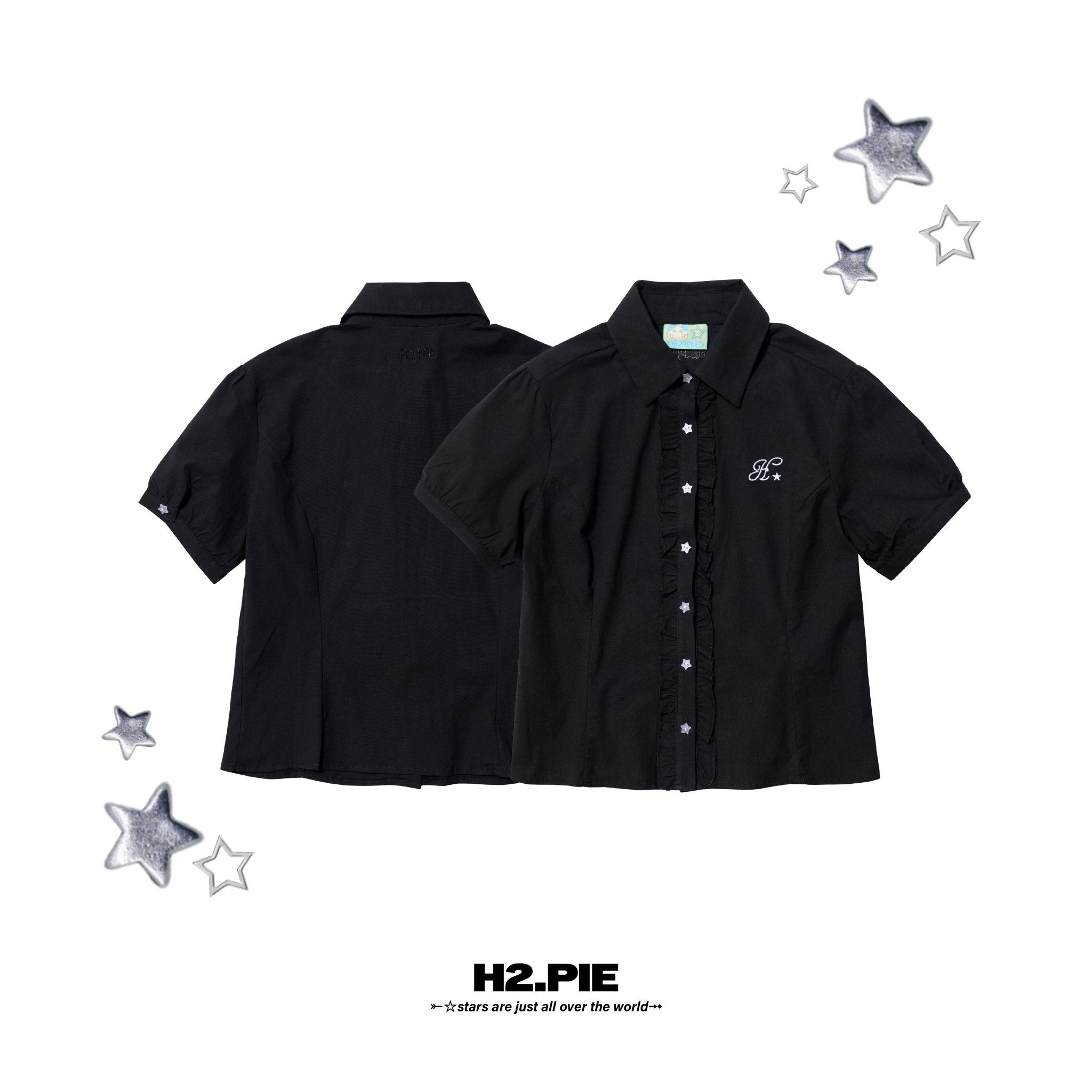 H2.PIE Ruffled Shirt