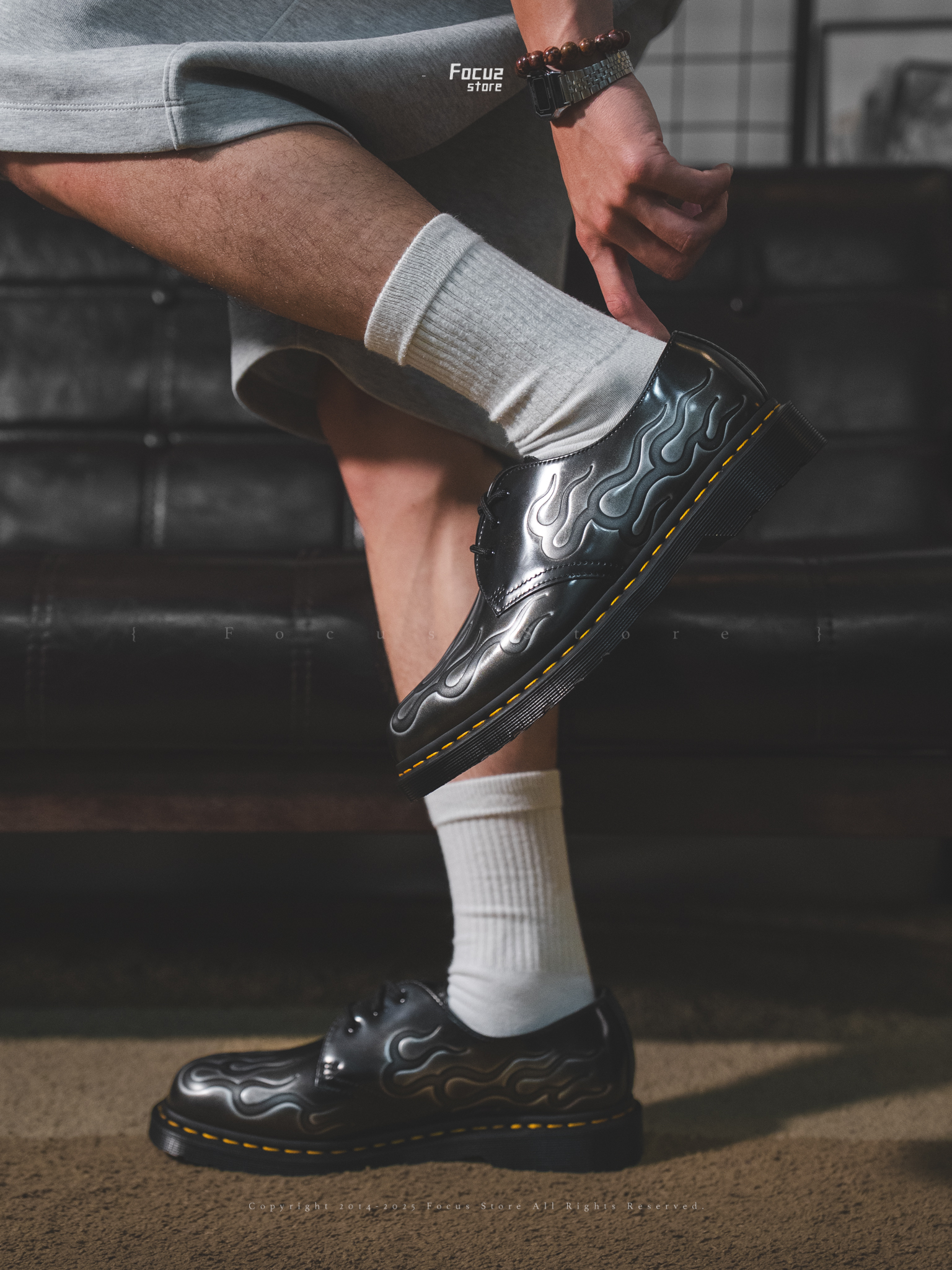 【Focus Store】預購 Dr. Martens 1461 Inferno Arcadia "Silver" 皮鞋 馬丁鞋 41765020.BLK