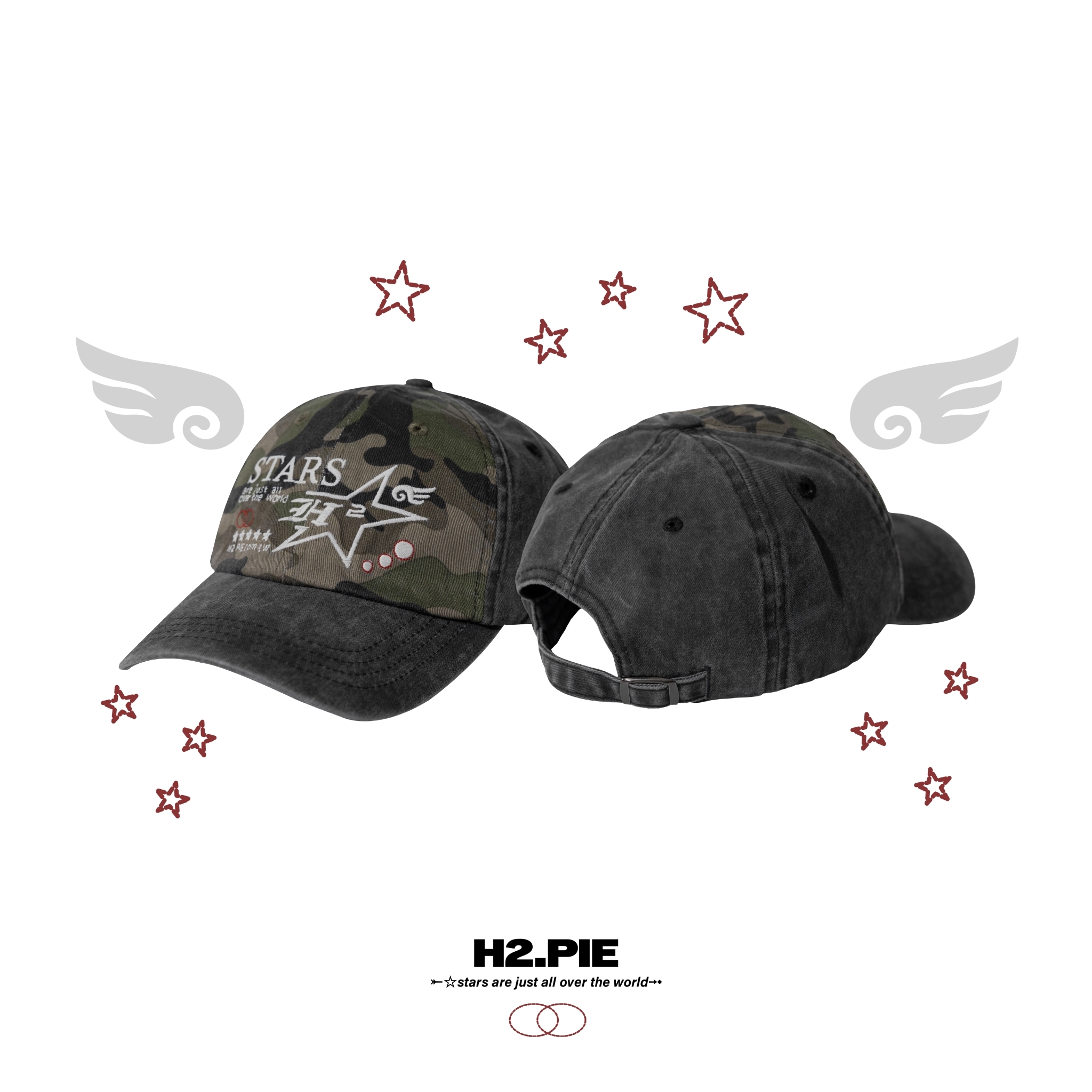 H2.PIE Camo Stars Cap