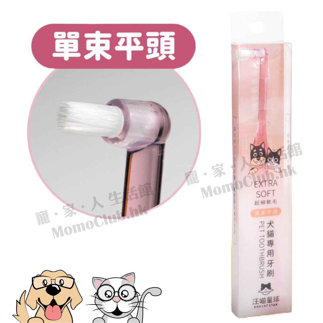 汪喵星球 - 犬貓專用牙刷 (細軟毛 - 單束平頭 / 顏色隨機出貨) [貓犬用]