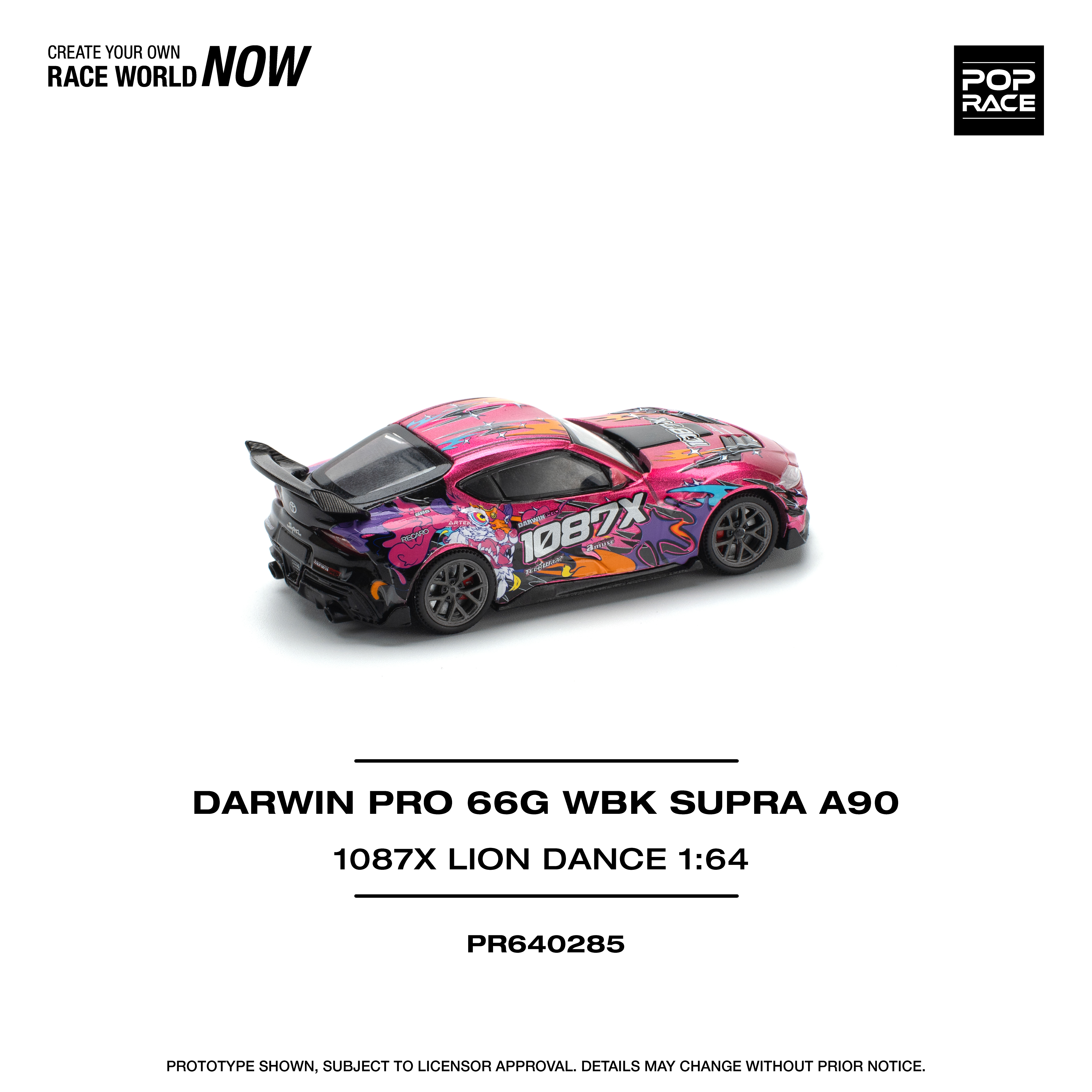 POPRACE 1/64 DARWIN PRO 66G WBK SUPRA (A90) - 1087X LION DANCE