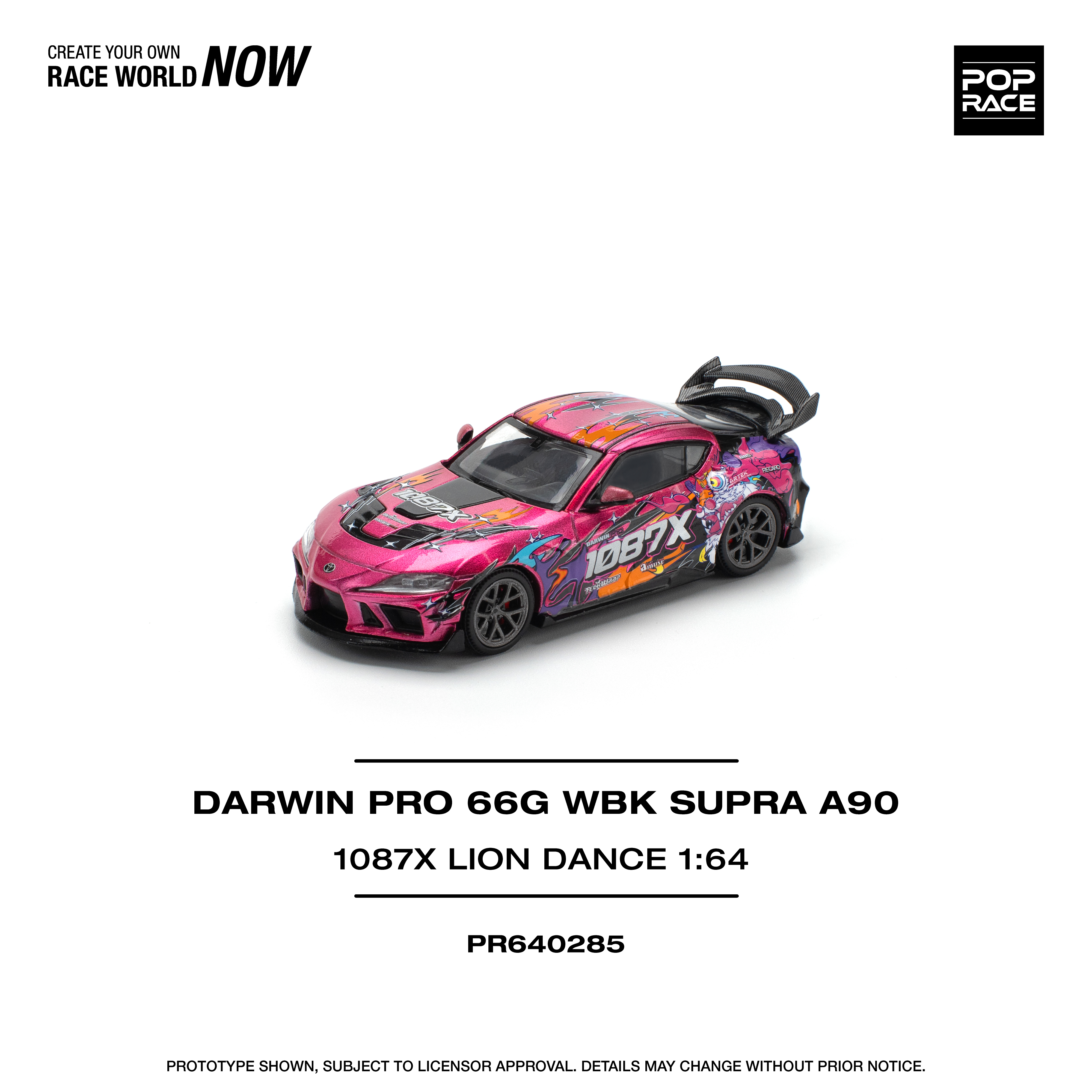 POPRACE 1/64 DARWIN PRO 66G WBK SUPRA (A90) - 1087X LION DANCE