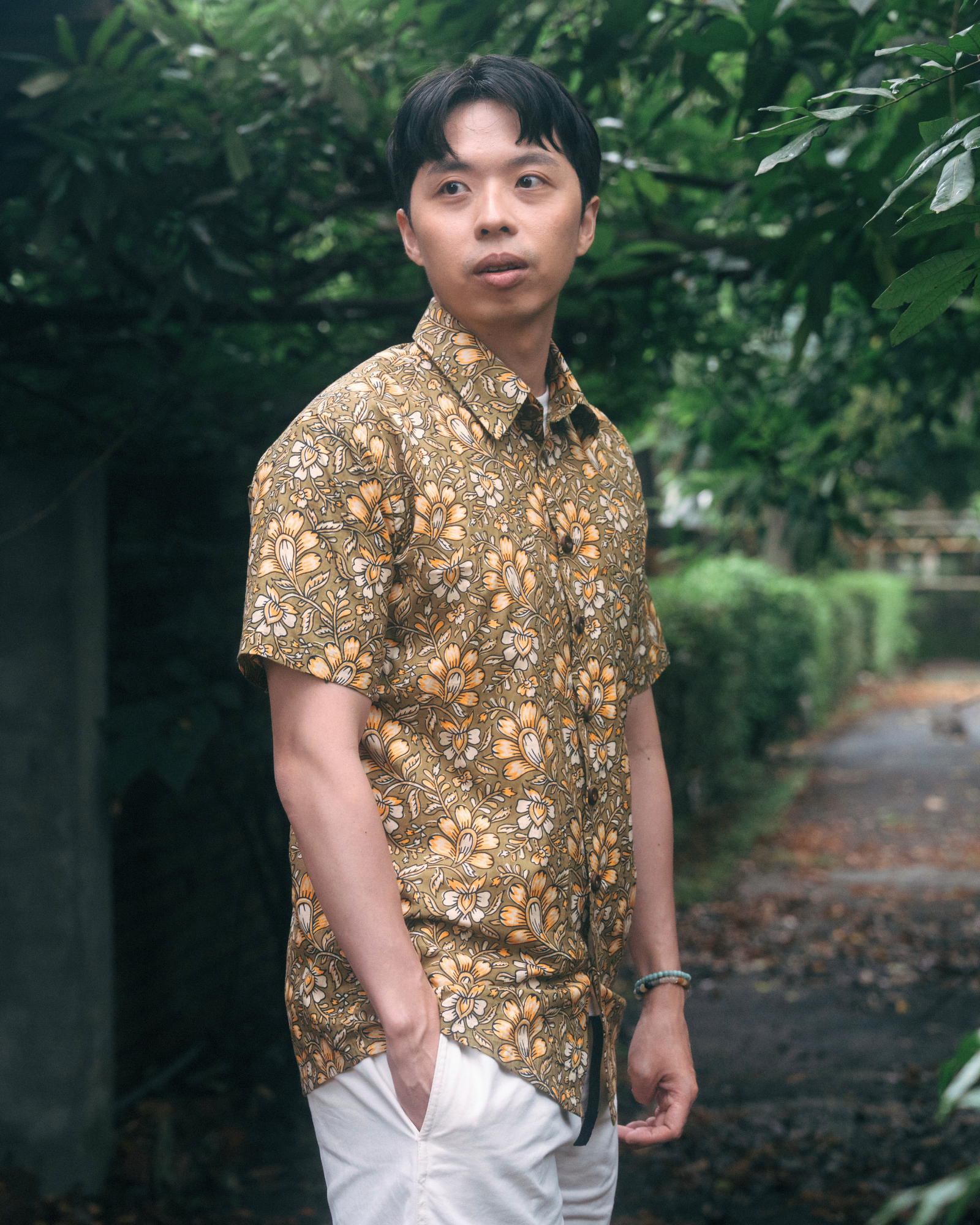 印度蓋染工藝純棉 襯衫 - 風鈴木