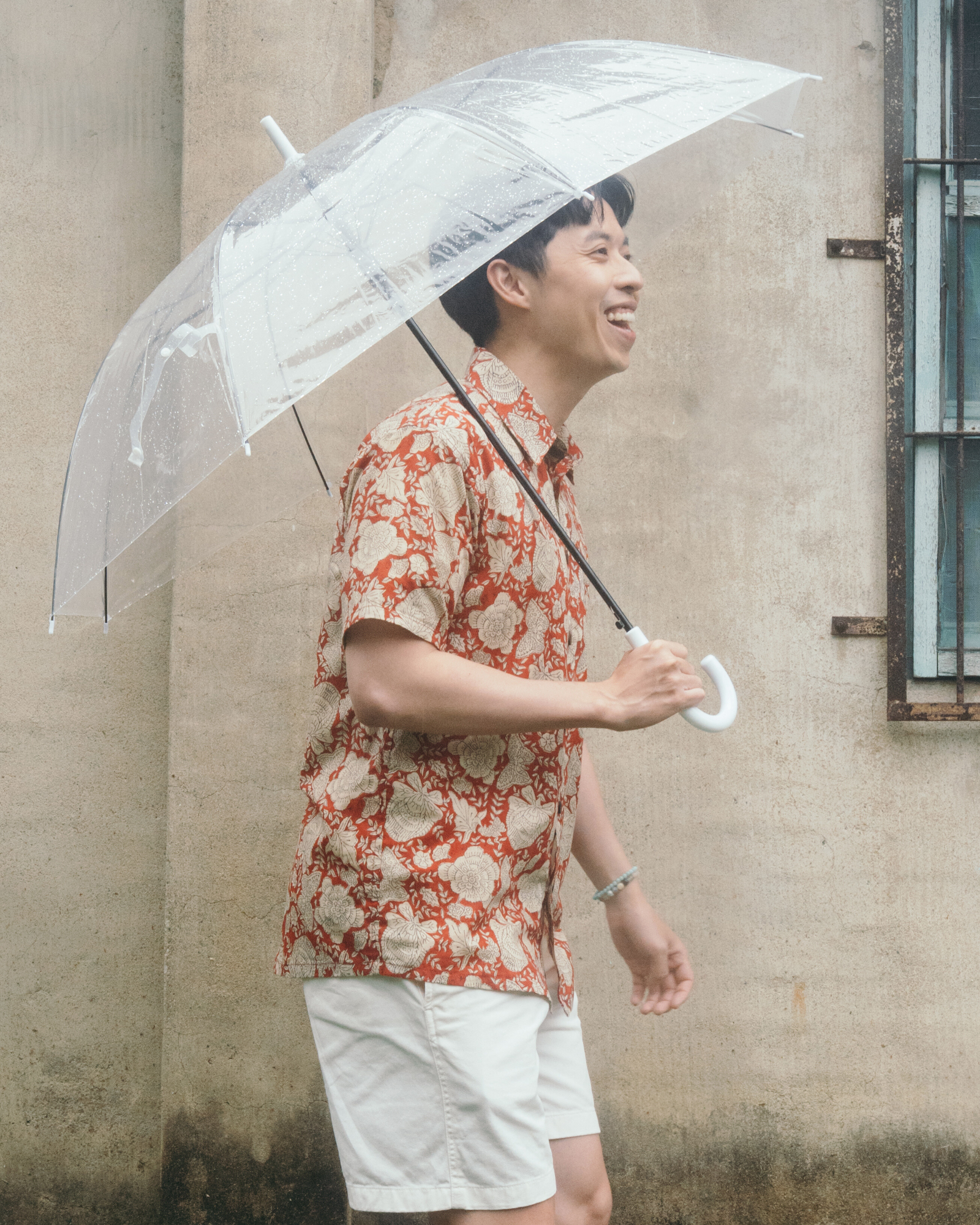 印度蓋染工藝純棉 襯衫 - 牡丹花