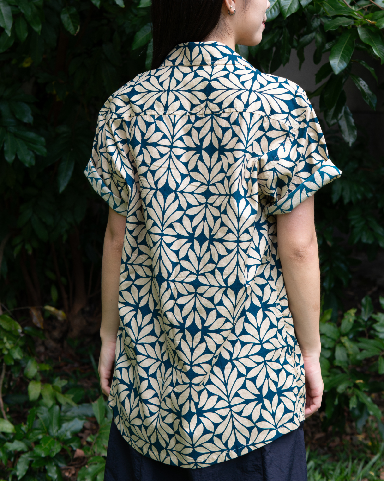 印度蓋染工藝親膚純棉 襯衫 - 月桂