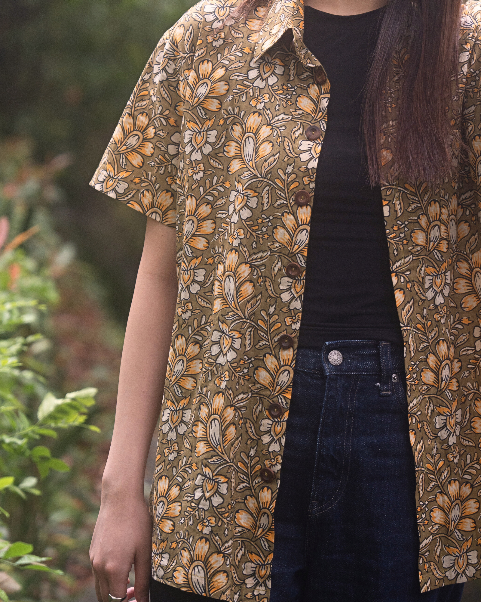 印度蓋染工藝親膚純棉 襯衫 - 風鈴木