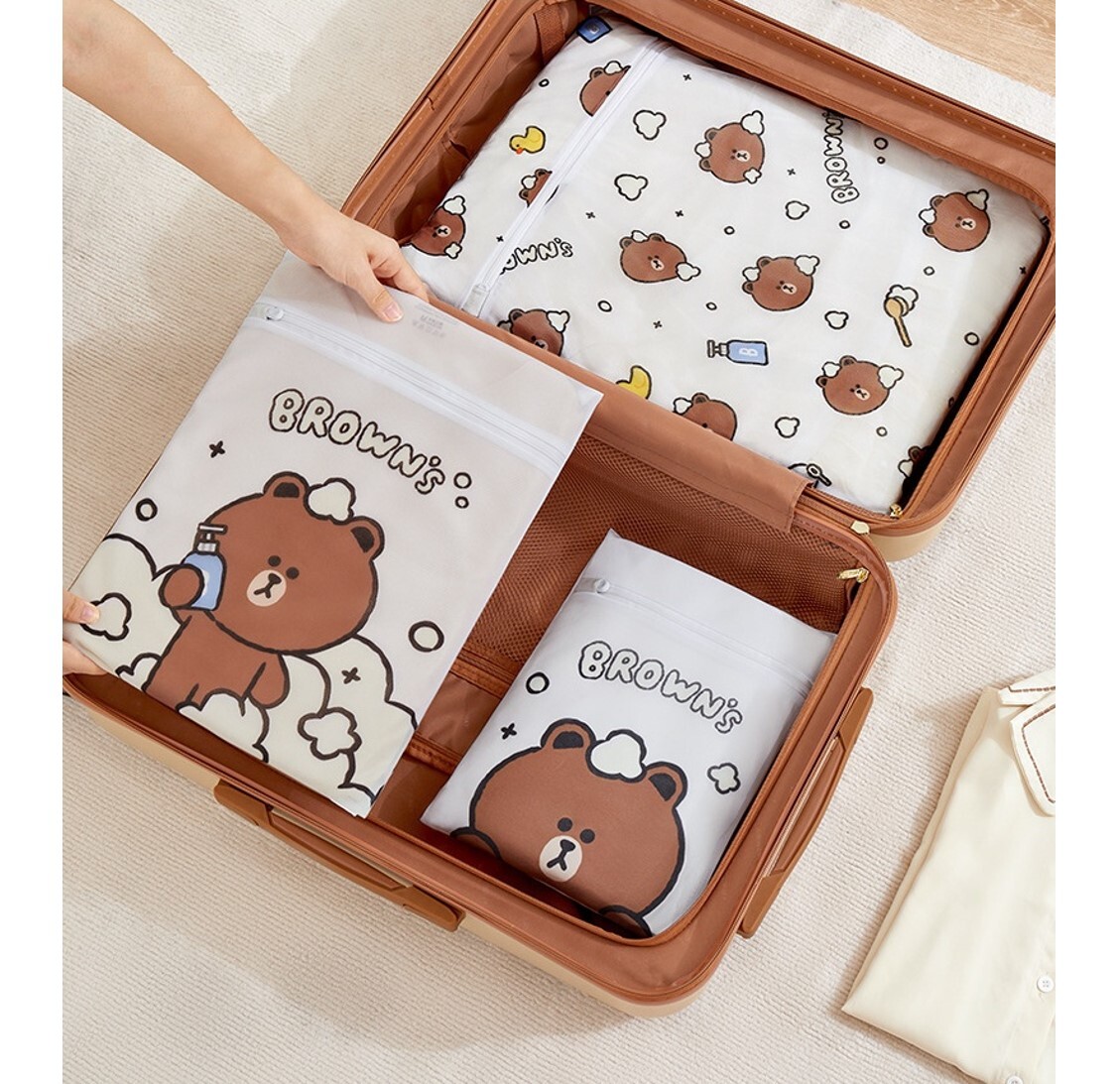 LINE FRIENDS - 旅行收納袋 |洗衣袋-S